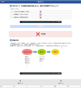 eラーニング講座「問題解決の基本」の受講画面イメージ