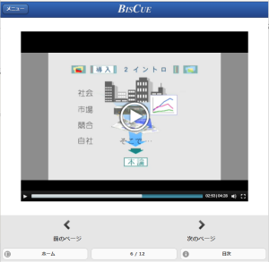 eラーニング講座「企画書作りのコツ 作成編」の受講者画面イメージ